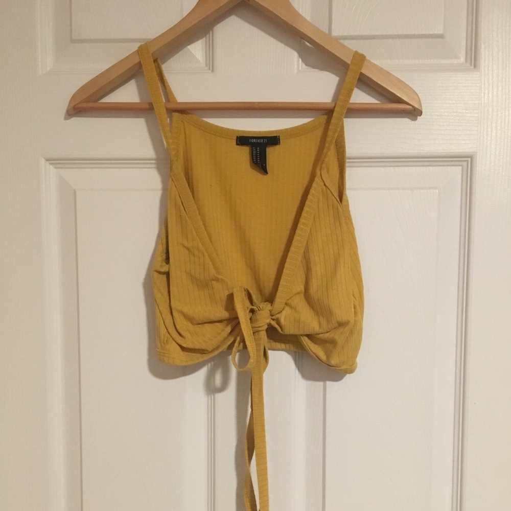 Yellow festival crop top